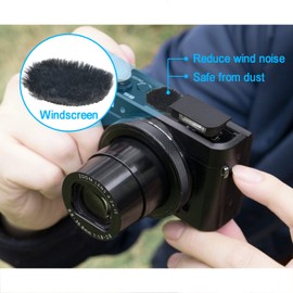 YOUSHARES Camera Mic Windscreen, 8 Pieces Fur Wind Muff Wind Cover for DSLR Built-in Microphone Outdoor Wind Filter