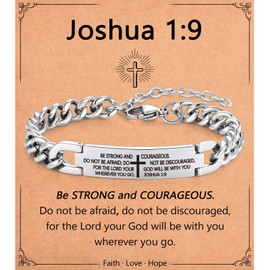 Shuxin Christening Gifts for Boys, Easter Confirmation Baptism Gifts for Teenage Boys, Bible Verse Cross Bracelet for Men, Easter Party Bag Fillers