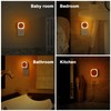 YUNLEX 2 Pack Plug in Dimmable Amber Night Light, Auto