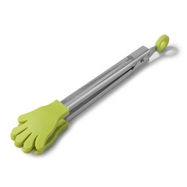 Zeal Silicone Non-Scratch Kitchen Tongs (8”/20cm) with Stainless Steel Handles Lime Green, 20 x 4 x 3 cm,J130L