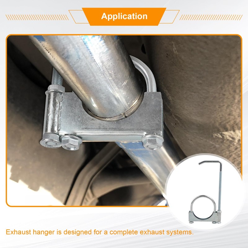 higehio 3 Inch Exhaust Clamp with Muffler Hanger Fits for