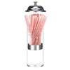 Straw Dispenser for Pencils with Stainless Steel Lid, Clear Acrylic