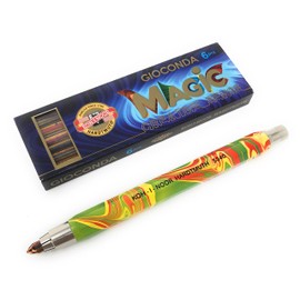 KOH-I-NOOR Metal Mechanical Pencil with Lead Sharpener Lead Thickness: 5.6 mm - Magic (Multi-Colour), multicoloured