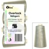 Set of 4 Spools Overlock Sewing Cotton, Light Grey,, XS