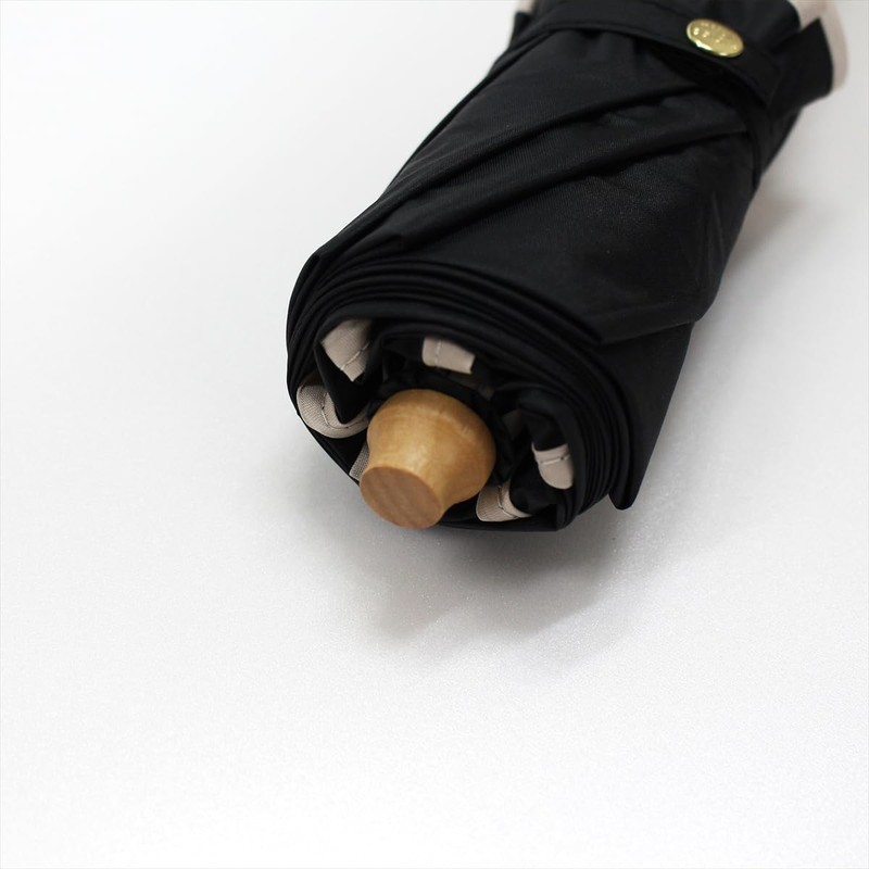 Nifty Colors 2370BK Folding Umbrella, Blackout Piping Mini