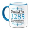 Pair of Married for.Days & Counting. Anniversary (9th Pottery) Novelty