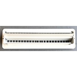 RV and Home White Stamped Steel Floor Diffuser/Register with Damper 12" X 2" (Duct Opening Size) Outside Dimension 13.5"x 3.75"