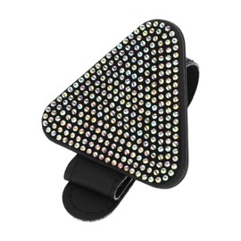 Hihaha Auto-Sonnenblende Sonnenbrillenhalter Dreiecksform Magnetisch für Auto SUV LKW/Strapazierfähiger Sonnenblenden-Organizer aus PU-Leder / 1 Stück Bunt