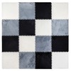 Large 16 Piece Carpet Squares Puzzle Mat - Plush Interlocking
