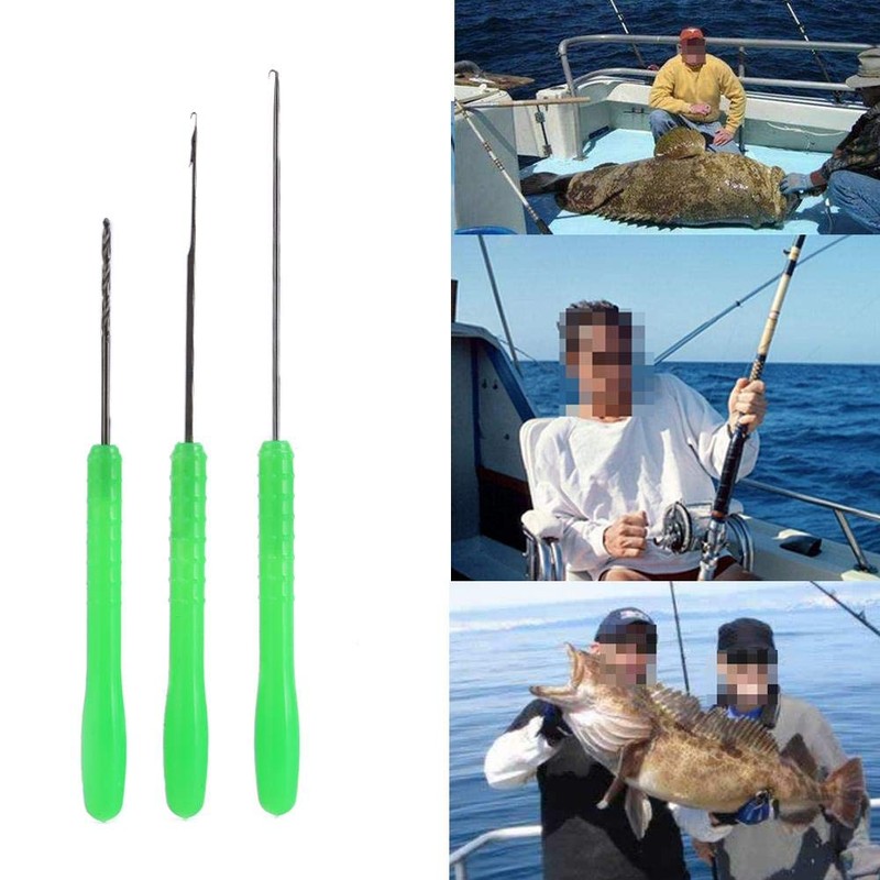 3 in 1 Bait Needle Tool Fishing Rigging Bait Needle