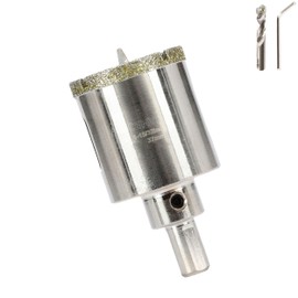 1-15/32inch | 37mm Diamond Hole Saw with Center Drill bit and Diamond-Coated Center Drill bit for Ceramic Glass Marble Fiberglass Granite and Porcelain Tiles by CENYB
