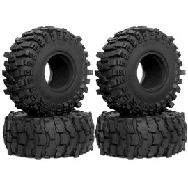 Dantenron 2.2 RC Crawler Tires OD 135MM 1/10 Super Soft Rubber Mud Tyres For 1:10 Scale Rock Crawler Car Traxxas TRX4 RC4WD Axial SCX10 II Tamiya RBX10 Gen8 Redcat 2.2" Beadlock Wheels 4Pcs