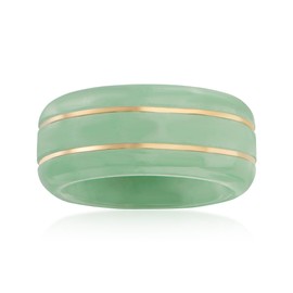 Ross-Simons Jade Ring With 14kt Yellow Gold. Size 8