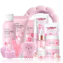 Sakura Skin Care Set Christmas Birthday Gifts for Teen Girls -Skincare for Girls 10-12 - Kids Skin Care Set for girls Ages 8-12 - Kids Skin Care for T