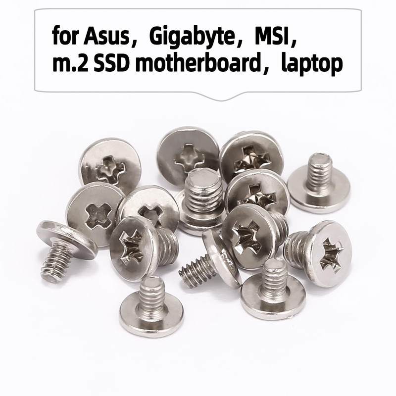 46PCS NVME M.2 SSD Mounting Screws M.2 SSD Screw Kit
