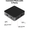 ZAGG 4-Port Hub - Versatile USB-C PD, USB-A HDMI Adapter,