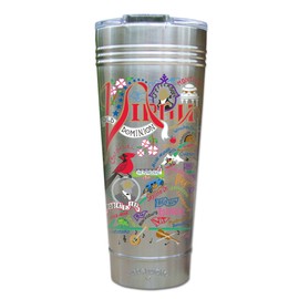 Catstudio Virginia Thermal Tumbler | Triple Wall Insulation With Non Slip Bottom | Great Travel Cup for Water, Coffee, Tea, or Smoothies