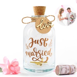 ZoneYan Led Flaschenlicht Hochzeit, Beleuchtete Dekoflasche, Flaschenlampe, Beleuchtete Flasche mit Glückslicht, Geburtstagsgeschenk für Frauen Freundin Geburtstag Weihnachten,Freundschaft Geschenke