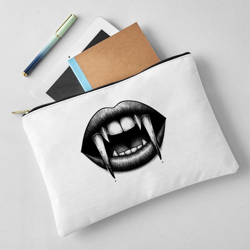 CafePress Vampire Bite Large Zipper Toiletry Pouch, 12.5" x 8.5"