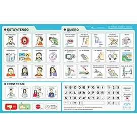 EZ Board for Patient Communication Board, Picture Symbol Board, Spanish