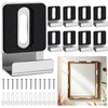 SiliFine 12 Pcs Metal Mirror Holder Kit Metal Mirror Holder