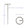 Palmhomee Garden Staples Anti-Rust Galvanized Garden Stakes Circle Top Landscape
