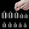 Pack of 500 Transparent Artificial Toenails, Artificial Toe Nail Tips,