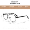 RB. Pilot Reading Glasses for Men Square Double Bridge Light
