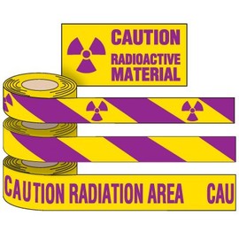 Tape-Radiation Symbol W/STRIPE2" H x 54' W Radiation Symbol Roll of 54 Feet