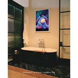 DIY Diamond Painting Kits for Adults, 5D Pooh Diamond Art, Full Drill Cross Stitch Canvas Art, Wall Decor