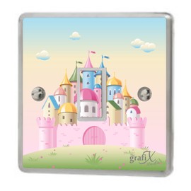 the grafix studio Princess Castle Light Switch Double Switch Plug Sockets Sticker Vinyl/Skin cover sw142