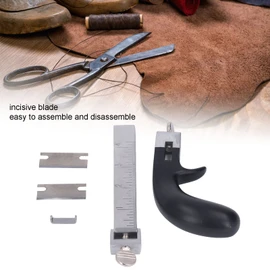 Professional Belt Cutter Leather Band Cutter Tools, Leather Cutter Tool Set DIY Belt Hand Trimmer with 2 Blades for DIY Leather Crafts