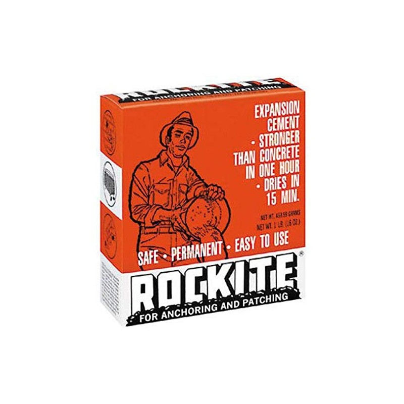 2 Set Hartline ROCKITE-10001-1LB 10001 Rockite Expansion Cement 15 Min