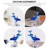 Healifty 1Pc Crystal Dolphin Ornament Adorable Glass Dolphin Decor Animal