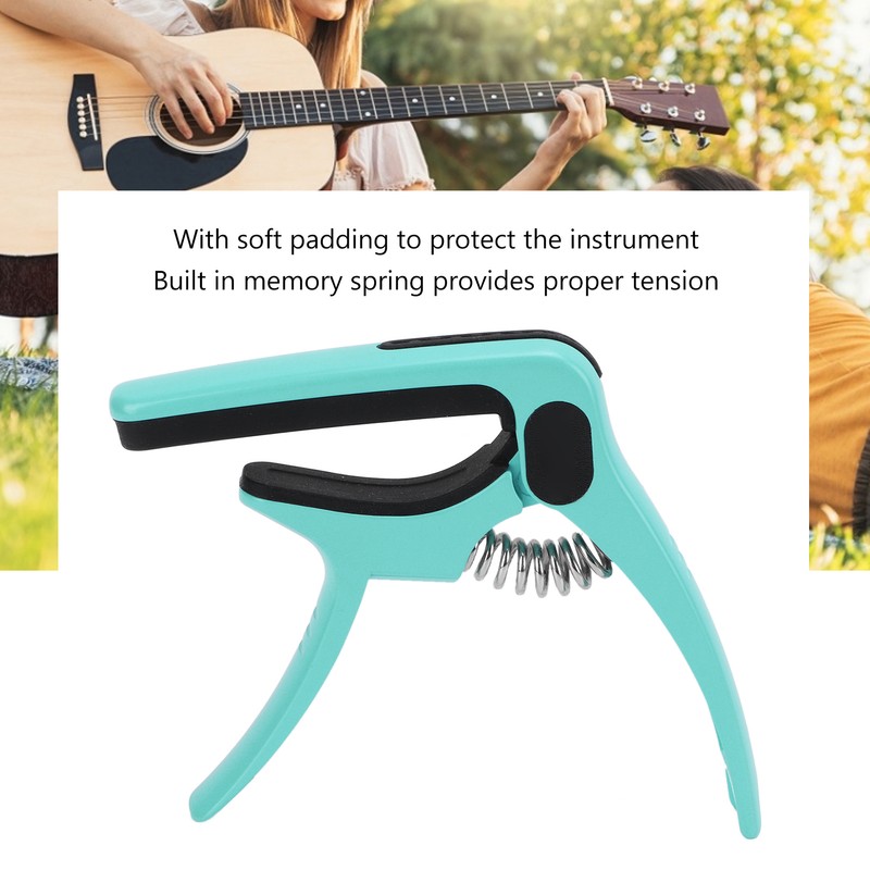 Metal Guitar Capo Tone Adjustment Tool with Pick Holder Stringed