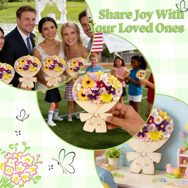 Wooden Flower Collector Nature Exploration Outdoor Board 10 Pcs