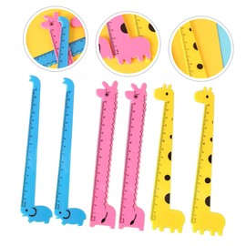 Toyvian 30 Pieces Giraffe Ruler Students Measuring Rulers Portable Children's Ruler Palstic Rulers Animal Child Plastic Comfortable Children's Ruler Multifunctional Children's Ruler