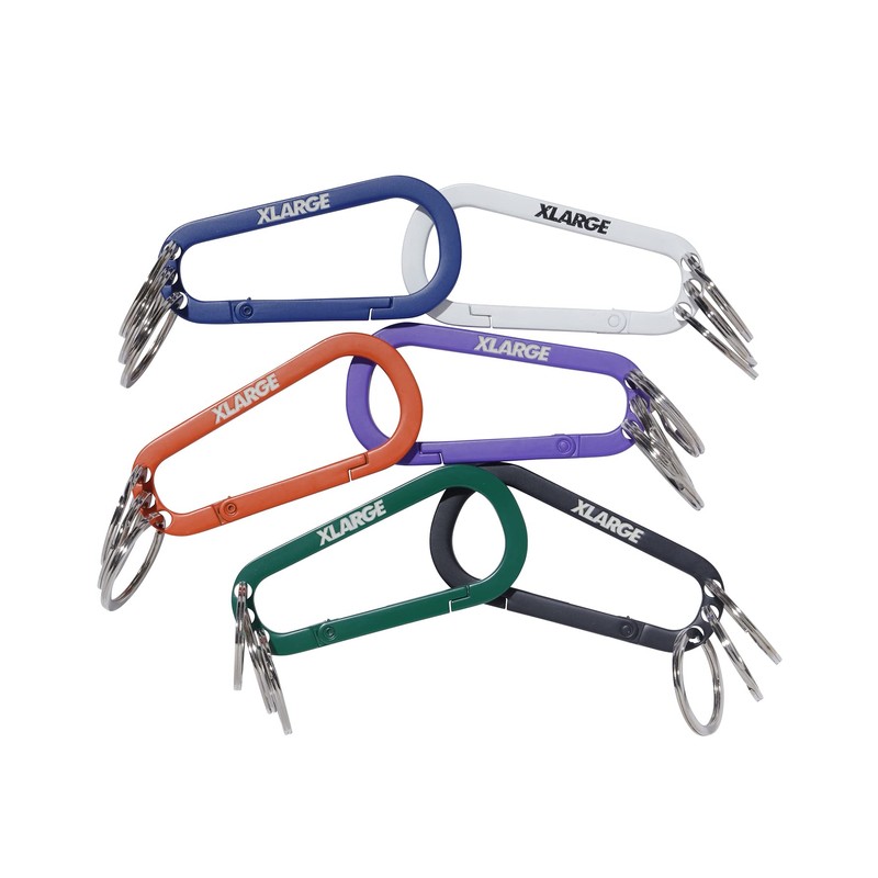Extra Large Standard Logo Keyring Carabiner, navy