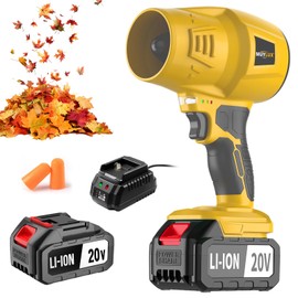 4.0Ah Cordless Leaf Blower, Electric Cordless Leaf Blowers with Battery and Charger, 20V Lightweight Battery Powered Air Blowers for Lawn, Patio, Car Dryer Snow Blower Turbo Fan