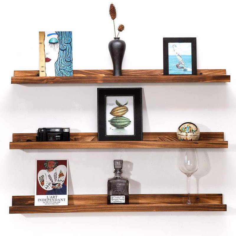 MBYD 48 Inch Picture Ledge Shelf Set of 3, Wall