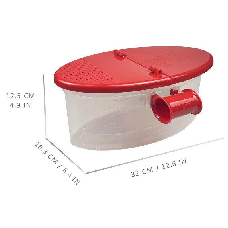 Microwave Pasta Boat with Strainer Pasta Cooker for Pasta, Rice,