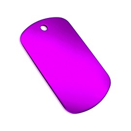 Premium Quality Anodized Aluminum Blank Dog Tags (Large Size 2.00 in x 1.15 in, 1.00mm Thick) for Laser Engraving and Stamping, Purple, 200-Pack