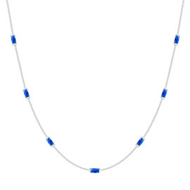 LOUISA SECRET Birthstone Necklaces for Women, 14K Gold Plated Dainty Simple Necklace, 925 Sterling Silver Birthday Anniversary Jewelry Gift for Women Mom Mother