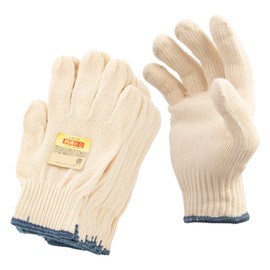Mitani Corporation 206001 Pure Cotton, 8G, 12 Pairs, One Size Fits Most, 100% Cotton, Pure Cotton Work Gloves