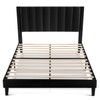 SHA CERLIN Queen Bed Frame/Velvet Upholstered Platform Bed Frame with