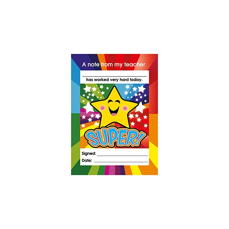 SuperStickers Praise Note Pad for Teachers. 'Super'. 60 Sheets.