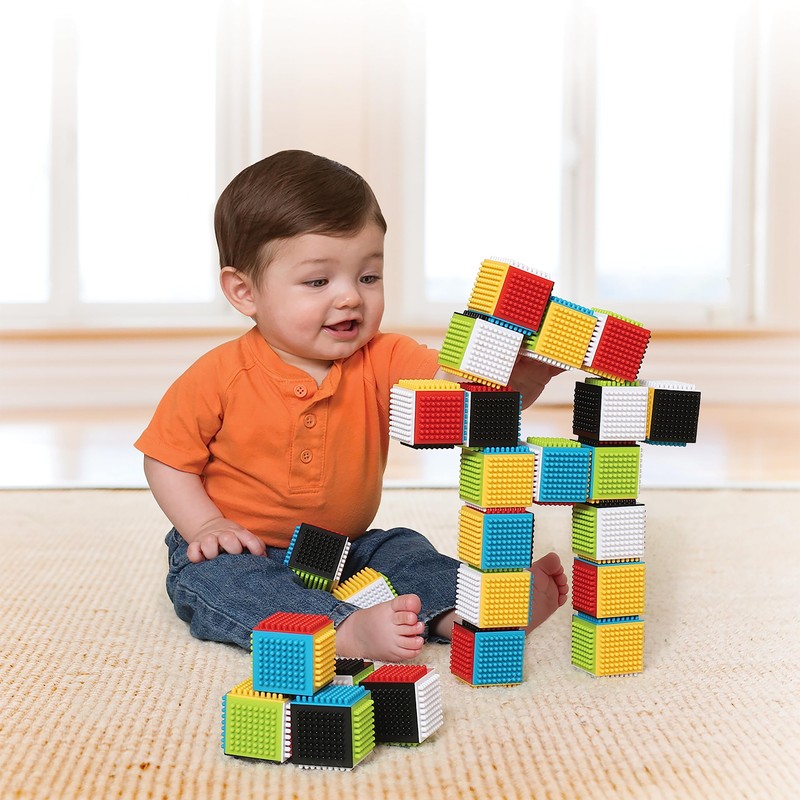 Infantino Press & Stay Sensory Blocks for Babies Age Grade