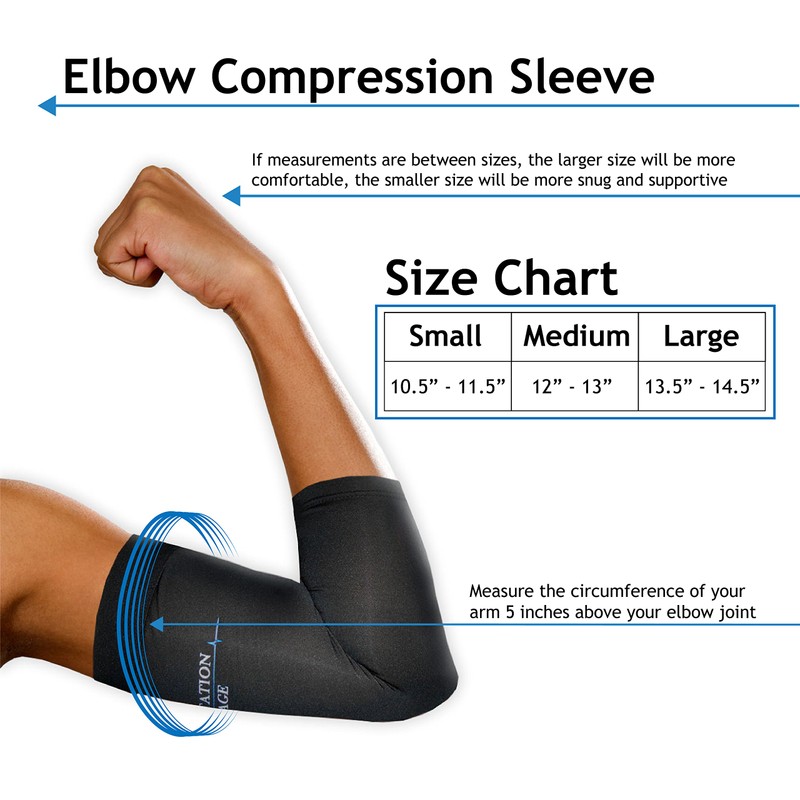 Rehabilitation Advantage Copper Infused Elbow Compression Single Sleeve