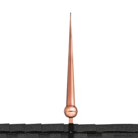 Good Directions 707 Gawain Finial with Roof Mount, 28", Polished Copper