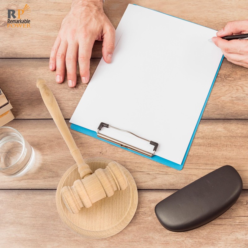 RP Remarkable Power, Gavel and Block Set Wooden Handcrafted Judge
